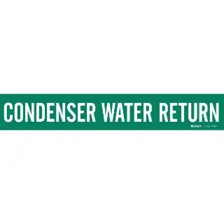 Brady 7068-1 BRA Permanent Acrylic Pipe Marker 1 Style Condenser Water Return