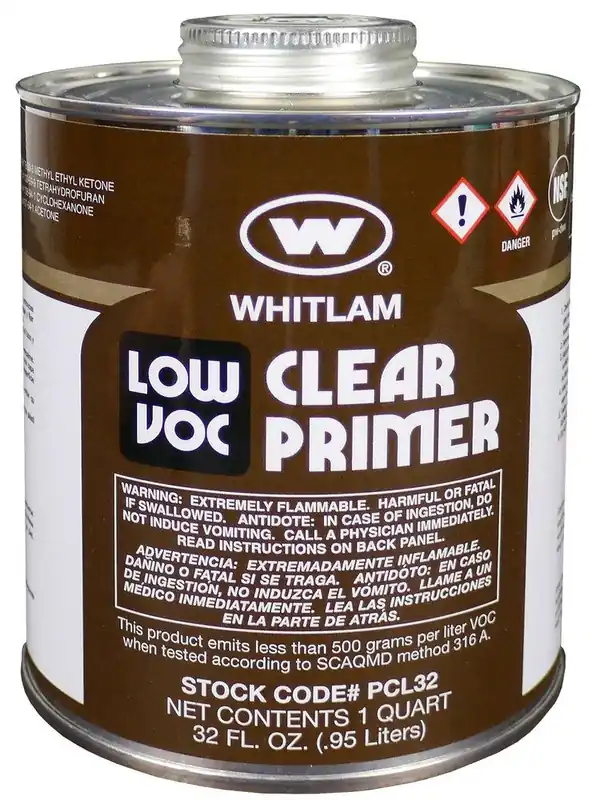 Whitlam PCL32 1 qt. PVC Clear Primer