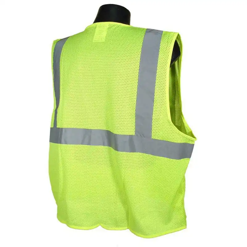 Radians SV2ZGMM Radwear M Size Economy Mesh Safety Vest with Zipper in Lime Green