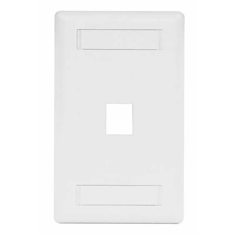 Bryant Electric IFP11W Rear Load Keystone Faceplate With Label Fields 1 Gang 1 Port Data/Video/Voice Module