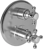Brass Tech 3-923TR/15 1/2 Round Tstat Trim Plate With Handle