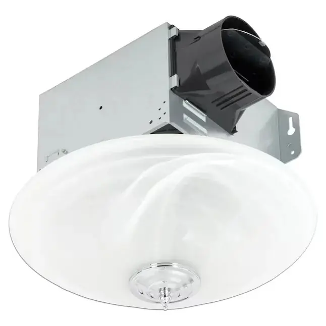 Delta Electronics GBR100LED-DECOR 100 CFM Exhaust Bath Fan with Stylish Frosted Glass Dimmable LED Light