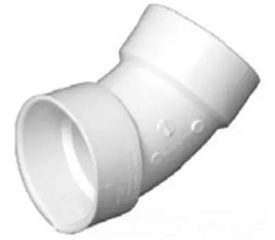 Charlotte Pipe and Foundry PVC003211000 2 in. Hub x Hub PVC DWV 45-Degree Elbow