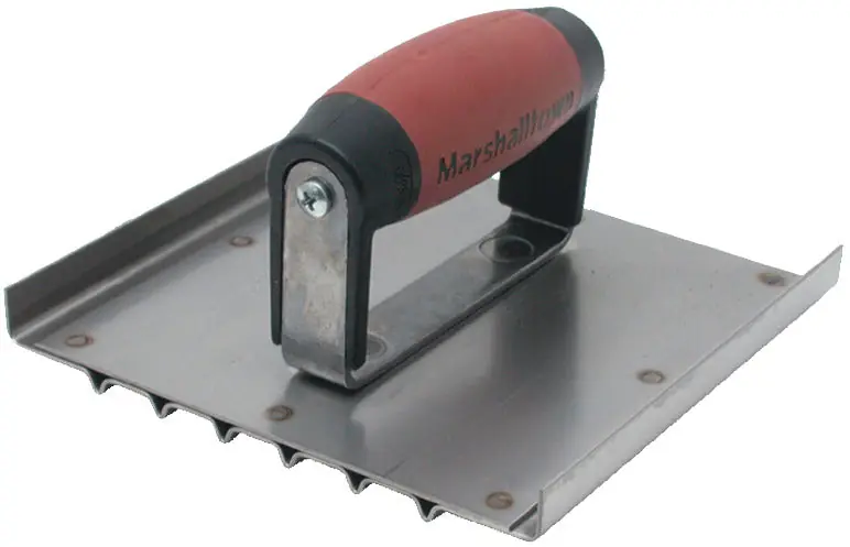 MARSHALLTOWN 4282D 6X6 1/8R Stainless Steel Safety Step Groover Durasoft Handle