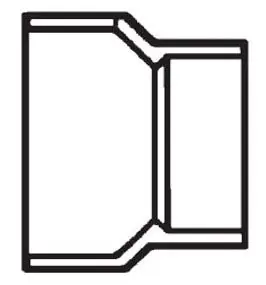 PVC DWV D102582 Fitting 8 X 4 Reducer Coupling
