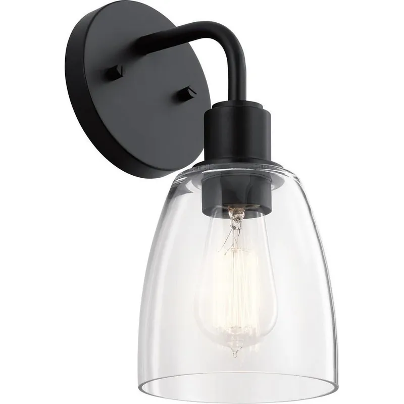 Kichler 55100BK Wall Sconce 1Lt