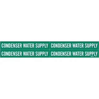 Brady 7069-4 BRA 4 Style Permanent Acrylic Pipe Marker CONDENSER WATER SUPPLY