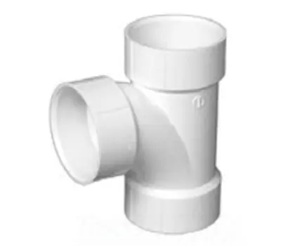 Charlotte Pipe and Foundry PVC004001600 6 in. Hub x Hub x Hub PVC DWV Sanitary Tee