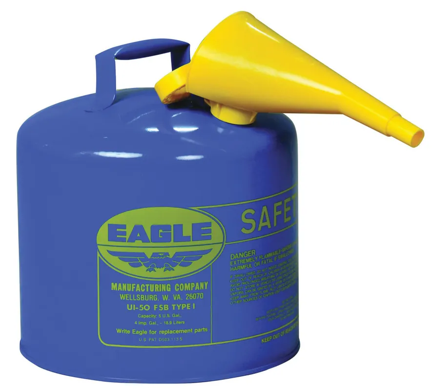 Eagle Manufacturing Company UI50FSB 5Gal Type I Blue Kerosene Can With Funnel