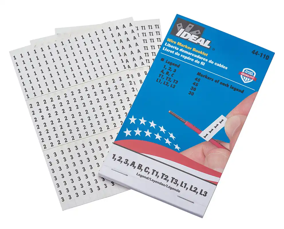 Ideal 44-110 Wire Marker Booklet Size 1/4 X 1-1/2 IN Replacement MPN