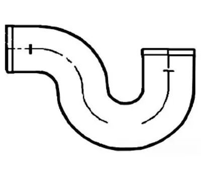 TYLER 010135 3 in. No-Hub Cast Iron P-Trap