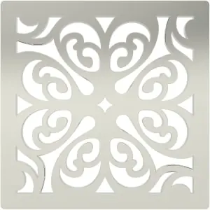 Brass Tech 233-405/15 Newport Brass Tub & Shower 4 Square Shower Drain - Polished Nickel