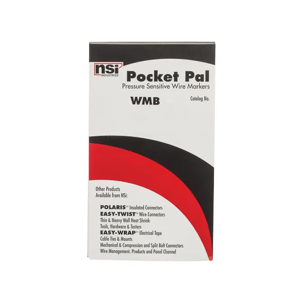 NSI WMB-5 Pocket Pal Wire Management 3-1/4 in Wire Marker Book