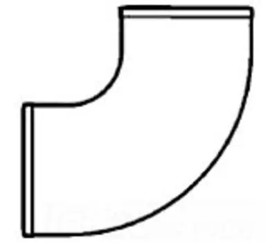 Tyler 006893 No Hub Cast Iron 1/4 Bend 90 Degree