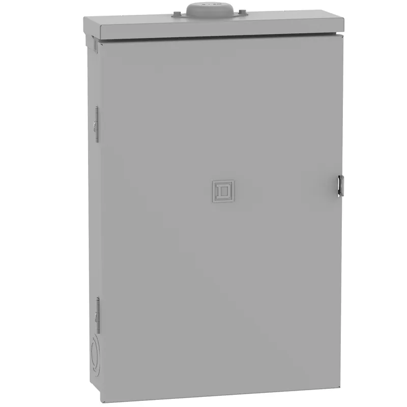 Square D QO124M125PRB 125A 120/240V 1 Phase Convertible Main Breaker Load Center, Plug-On Neutral, 24 Spaces / 34 Circuits