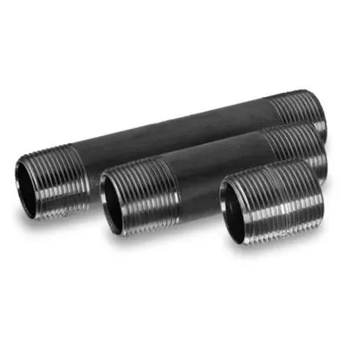 Everflow NPBL1155 1-1/4 x 5-1/2 Black Steel Nipple