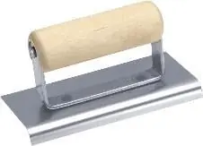 MARSHALLTOWN CE505S 6 X 3 1/2 Ss Edger 3/8R, 1/2L-Wood Handle