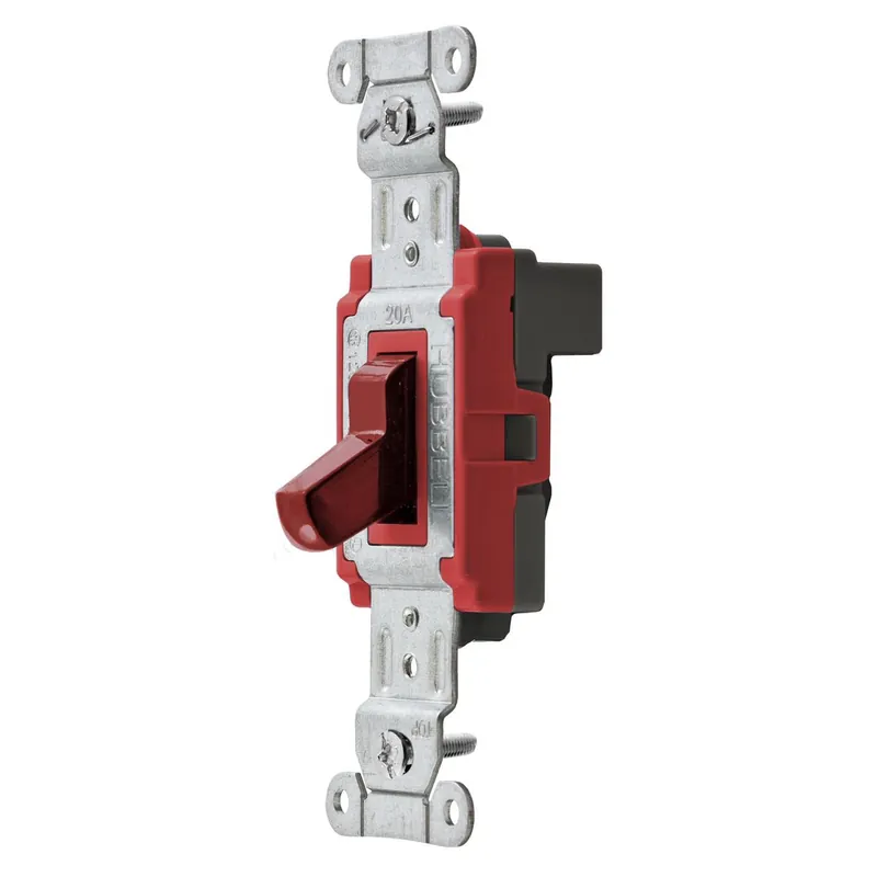 Wiring Device-Kellems SNAP1221RNA Toggle Switch 120 to 277 VAC 2-Position Commercial/Industrial Grade General Purpose Heavy Duty Standard
