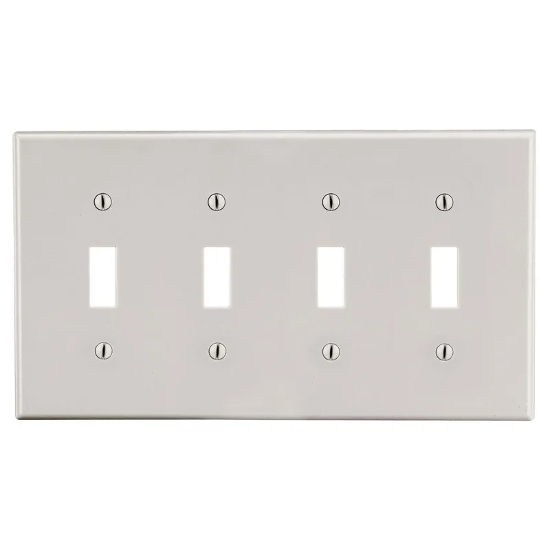 Bryant Electric P4LA Wall Plate 4 Gangs Non-Metallic Standard