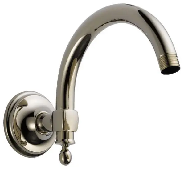 Brizo RP70909PN Universal Showering 10 Classic Wall Mount Shower Arm and Flange Polished Nickel