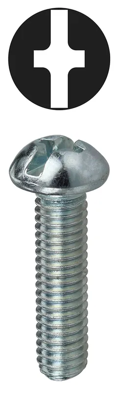 L.H. Dottie RMC8322 #8-32 x 2 Inch Zinc Plated Steel Phillips/Slotted Round Head Machine Screw
