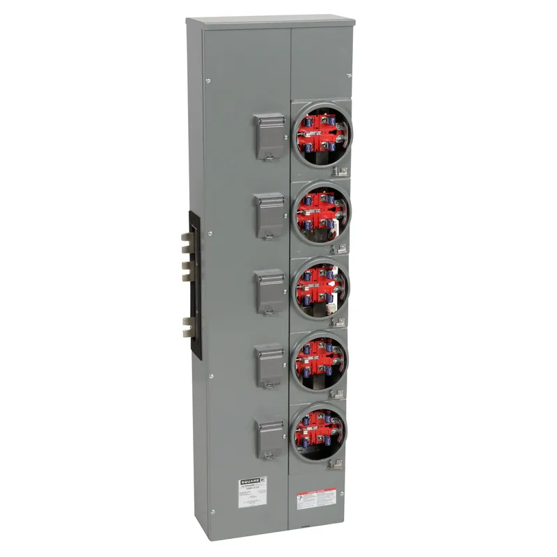 Square D EZMR115225 120/240 VAC 225 Amp 1-Phase 3-Wire Ringless Meter Center Branch Unit