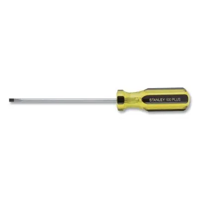 Stanley 66-114-A 100 Plus Light Blade Cabinet Tip Screwdriver, 1/8 in tip, 6-1/2 in L