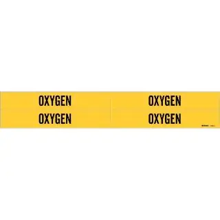 Brady 7209-4 BRA 4 Style Permanent Acrylic Pipe Marker OXYGEN