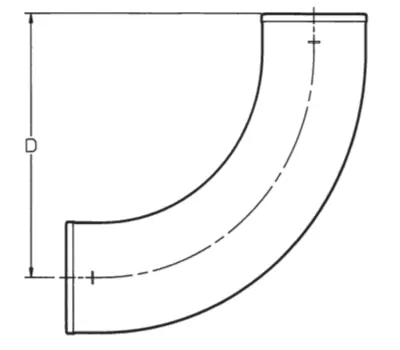 Tyler No Hub Pipe And Fittings NH-18-4IN 4 in. No Hub Cast Iron Long Sweep 1/4 Bend