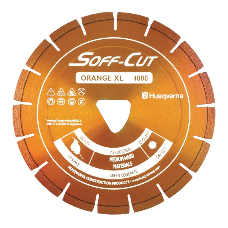 Husqvarna 542756108 12X.120 Orange Diamond Blade Soff Cut
