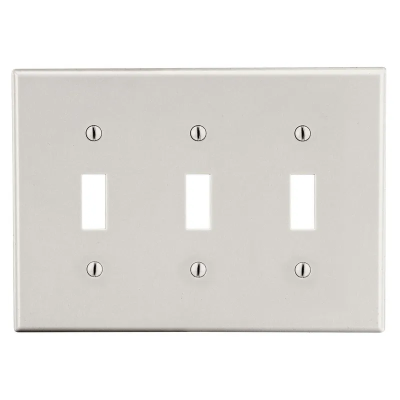 Bryant Electric P3LA Wall Plate Non-Metallic Standard 3 Gangs 6.5 in W x 4.63 in H Replacement MPN