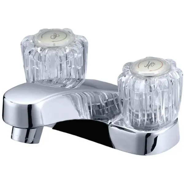 B&K 222-302BW Bathtub Faucet, Chrome-Plated, 2 Handles, Pop-Up Drain, 1.2 gpm Flow Rate
