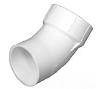 CHARLOTTE PIPE AND FOUNDRY PVC003231600 6 in. Spigot x Hub PVC DWV 45-Degree Street Elbow