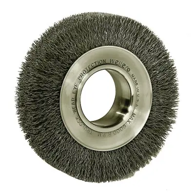 Weiler 3100 Wide-Face Crimped Wire Wheel 7 in Dia. 1 1/4 in W Replacement MPN