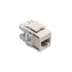 Leviton 5G110-RT5 GigaMax 5e+ QuickPort Connector, Category 5e, Light Almond