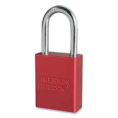 American Lock A1106KARED-22358 Anodized Aluminum Safety Padlock 1/4 in Diameter 1-1/2 in Length Replacement MPN
