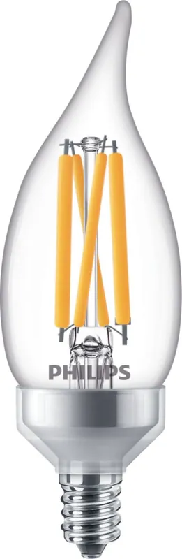 Philips 557470 Candle Lamp 6.6 W 75 W Incandescent Equivalent E12 Candelabra Screw LED Lamp