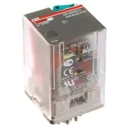 ABB 1SVR405622R1000 Pluggable Interface Relay 24 Volt DC at 50/60 Hertz 250 Volt 10 Ampere Output Signal SPDT 35 MM Width x 35 MM Depth x 54.4 MM Height