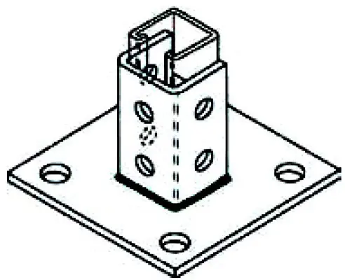 3M 73539 6 x 6 Strut Post Base For 1-19/32 Strut
