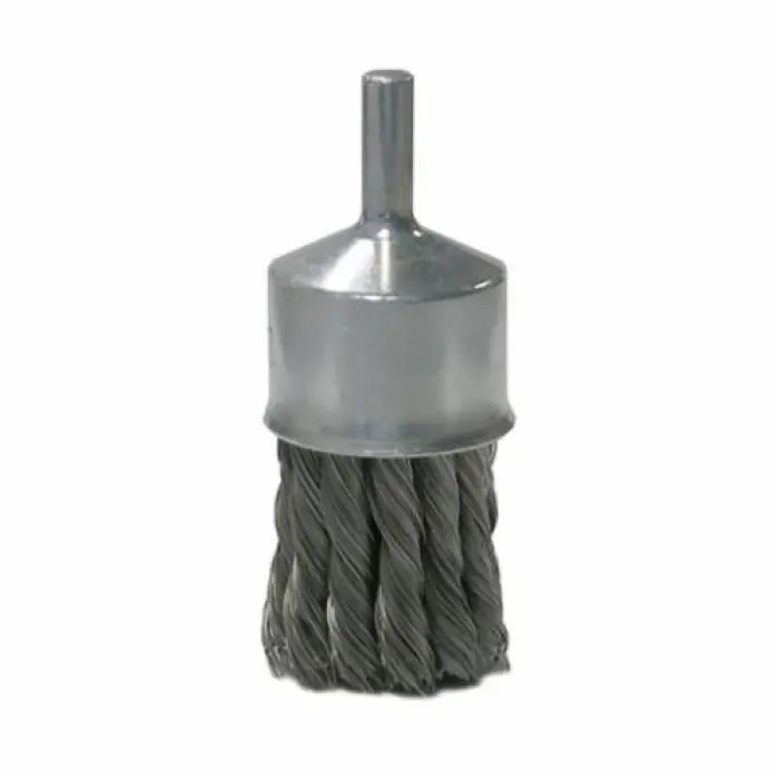 Weiler 10187 End Brush - Steel Bristle, Knot - 1-1/8 in Diameter