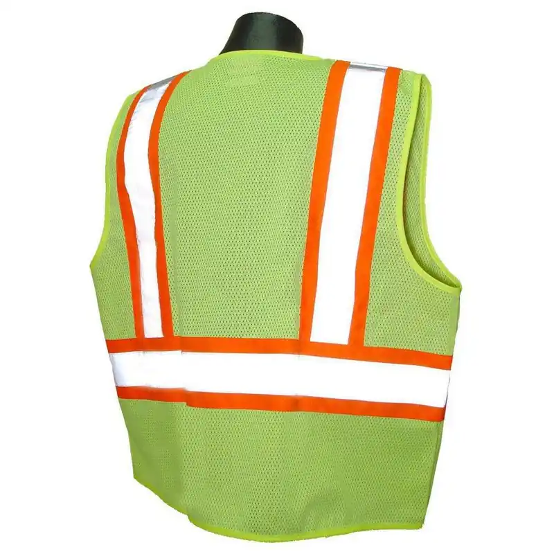 Radians SV22-2ZGM-XL Radwear Size XL Polyester Mesh Reusable Safety Vest in Hi-Viz Green