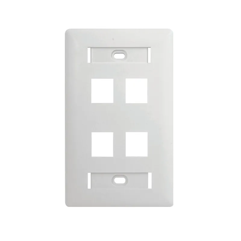 Legrand KTPDL4W Pass & Seymour KTPDL4-W 4-Port Keystone Face Plate - White