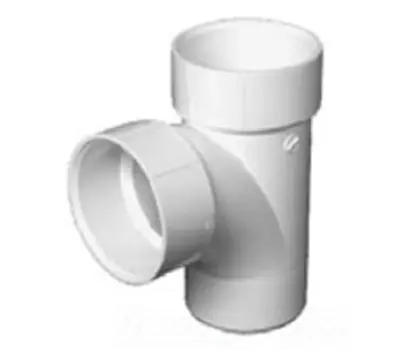 CHARLOTTE PIPE AND FOUNDRY PVC004031000 3 in. Spigot x Hub x Hub PVC DWV Sanitary Street Tee