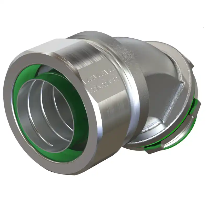American Fittings STR3845 3/8IN Liquid Tight Connector, 45 Degree, Metallic