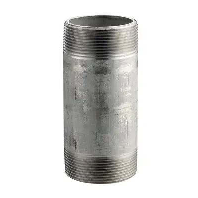 Merit Brass 4512-1000 Pipe Nipple, 3/4 in x 10 in L, MNPT, 304/304L Stainless Steel