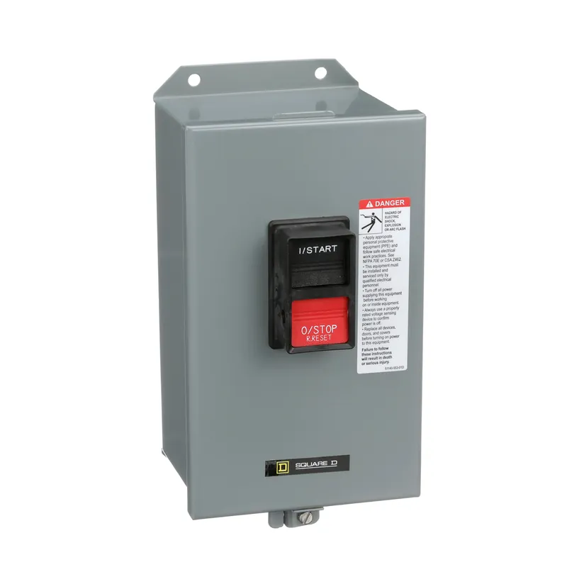 Square D 2510MBA1 Manual Motor Starter 230 VAC 18 Amp 2 Pole NEMA 12