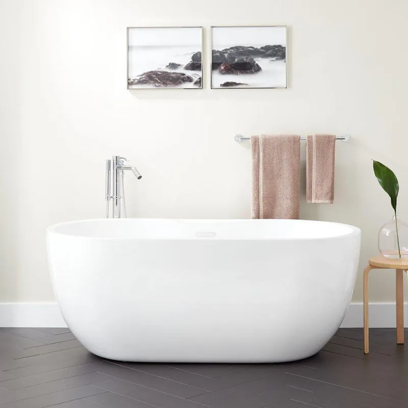 Signature Hardware 445992 Boyce 64-3/4 x 29-1/2 in. Freestanding Bathtub Offset Drain