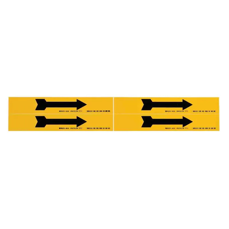 Brady 93242 BRA Pipe Marker 4 Style Permanent Acrylic Black on Yellow