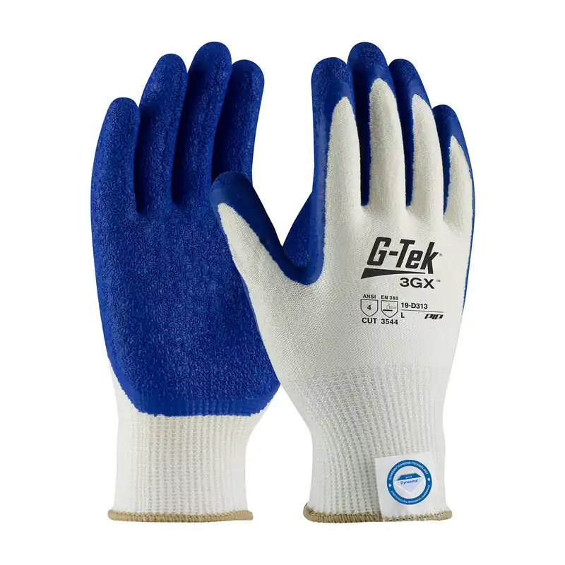 G-Tek® 19-D313/S G-Tek® 3GX® Seamless Knit Dyneema Diamond Glove, Latex Coat on Palm & Fingers