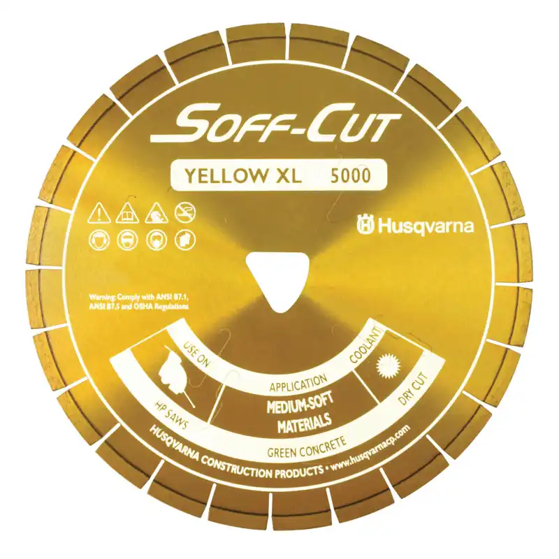 Husqvarna 542756109 12X.120 Yellow Diamond Blade Soff Cut